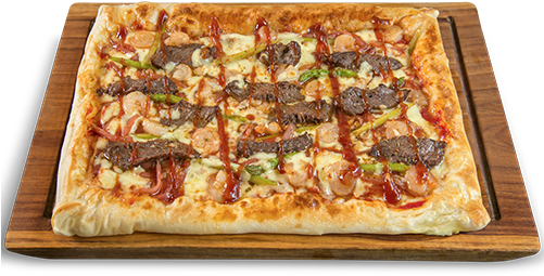 Alfdn Roasted Beef N Garlic Prawn - Fast Food (500x279), Png Download