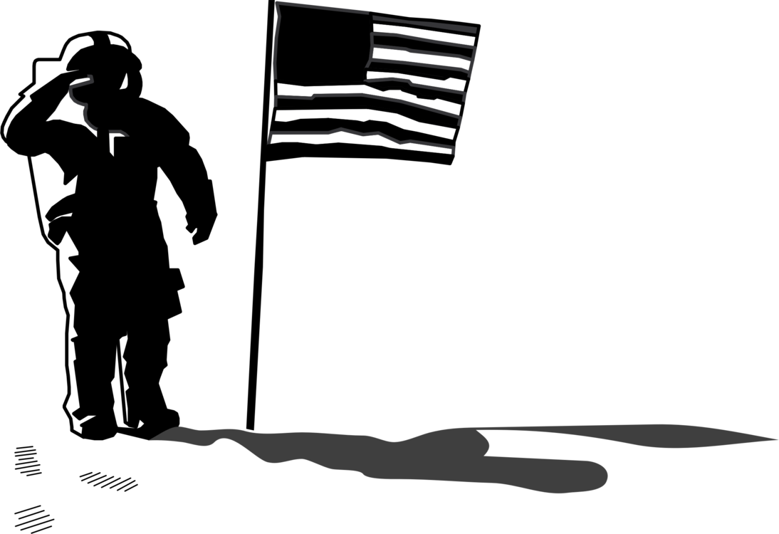 First On The Moon Astronaut Silhouette Space Exploration - Astronaut Silhouette (1094x750), Png Download