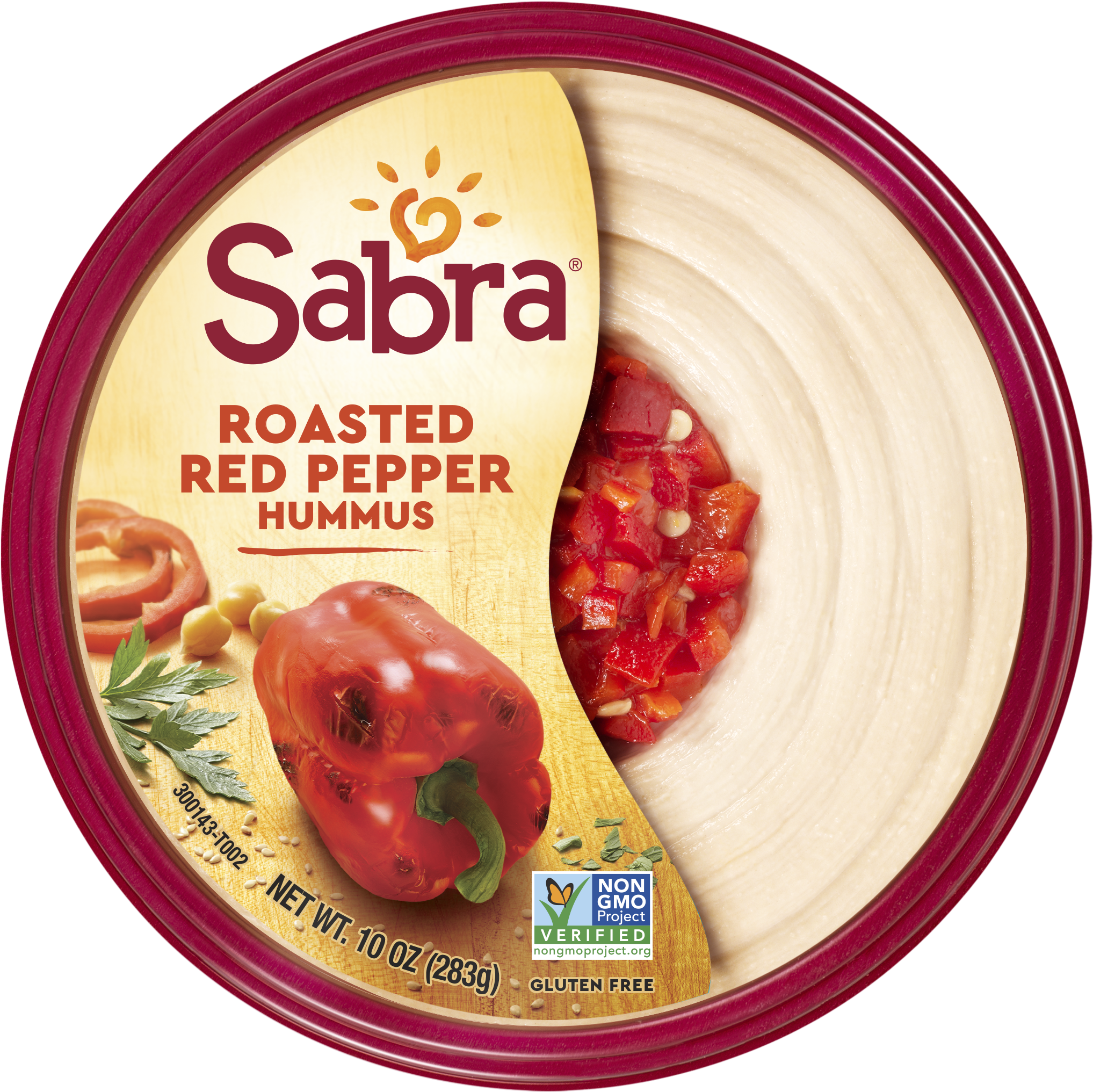 Sabra Roasted Red Pepper Hummus, 10 Oz - Sabra Roasted Red Pepper Hummus (2400x2400), Png Download