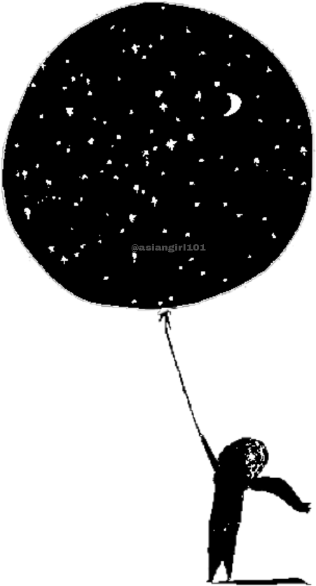 Boy Moon Silhouette Ftestickers - Illustration (1024x1024), Png Download