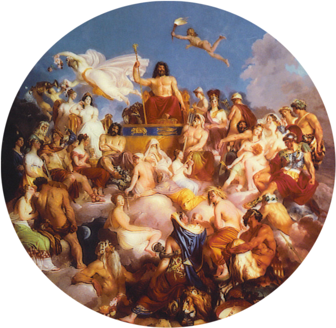 Pantheon “ - Greece God And Goddess Transparent (800x702), Png Download