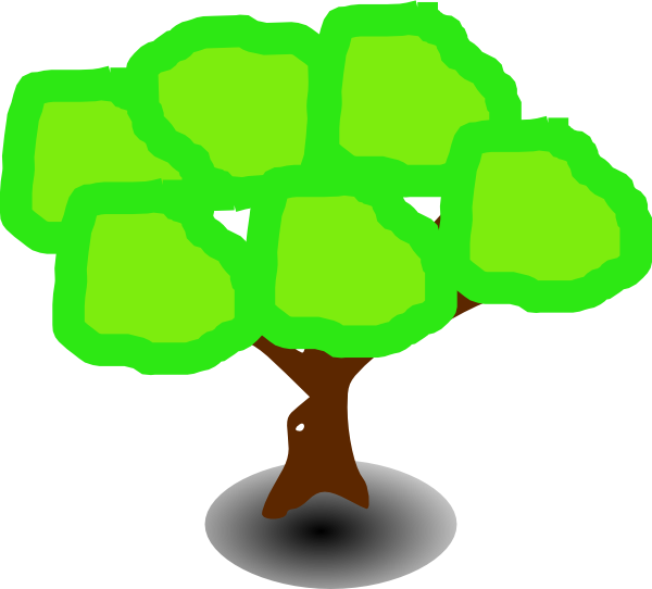 Six Green Dumpling Tree Clipart Png For Web - Clip Art (600x542), Png Download