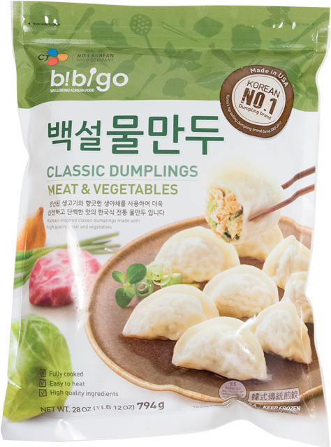 Fz Bibigo Beef/pork Dumplings - Cj Dumpling (640x640), Png Download