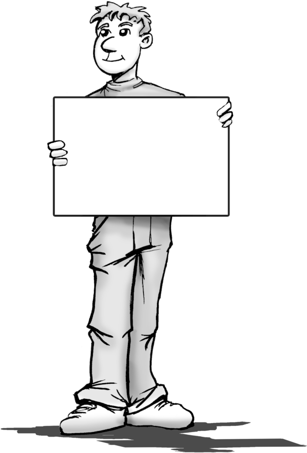 Man With Sign Jpg Man With Sign Png - Jpeg (620x897), Png Download