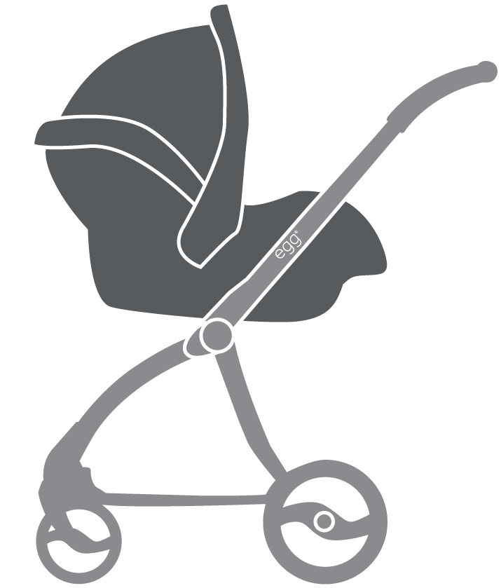The New Egg® Stroller From Babystyle Graphic Freeuse - Egg Tandem In Gotham Black With Black Frame (800x900), Png Download