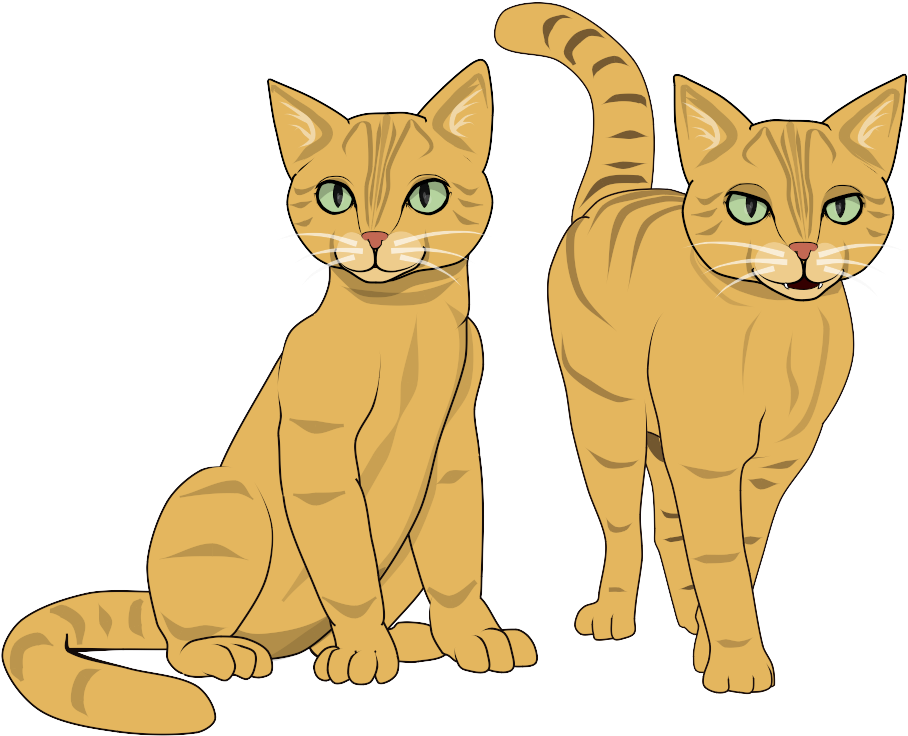 Dibujos Gatos Png - Desenhos De Gato Amarelo (1000x1000), Png Download
