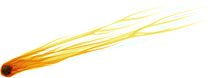 Meteor Shooting Star Debris Meteorite Rock - Meteor Clipart Transparent (680x340), Png Download