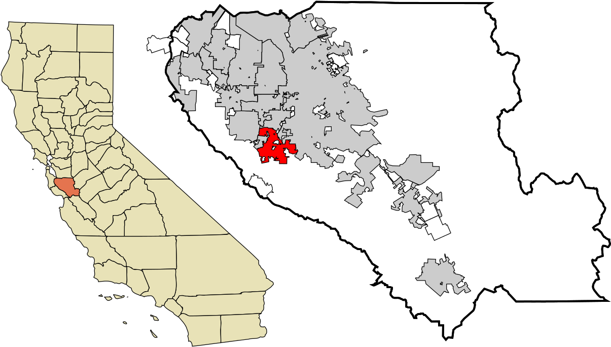 Santa Clara County California Incorporated And Unincorporated - Unincorporated Areas Of Santa Clara County (1280x768), Png Download