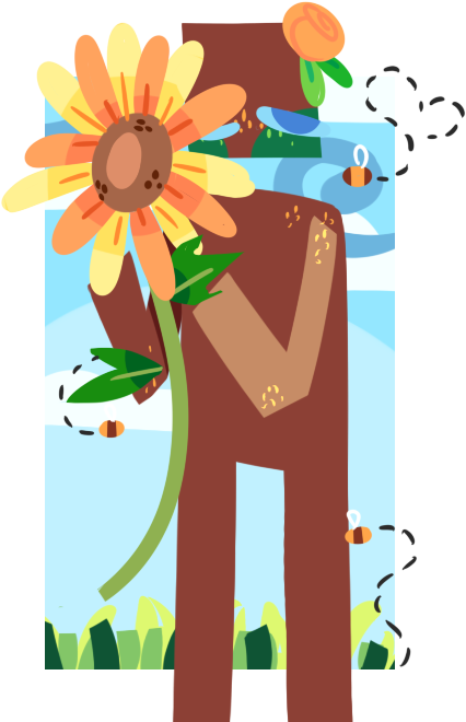 Sunflower Fields Enderman (456x682), Png Download