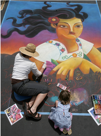 Estrellas Y Flores, - Painting (600x441), Png Download