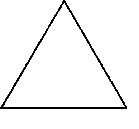 Black And White Triangle Png Image - Triangle Isosceles (800x800), Png Download