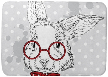 Rabbit Vector - Hipster Watercolor Bunny (400x400), Png Download
