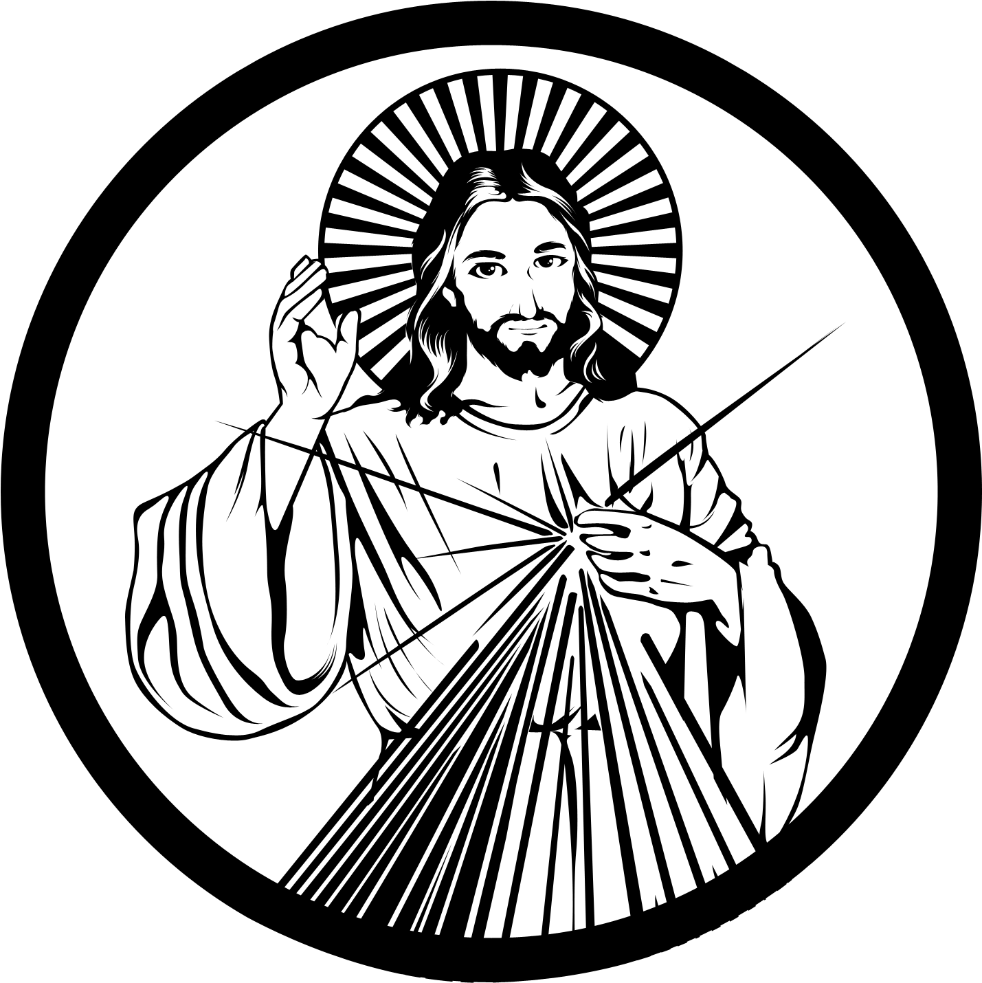 Divine Mercy Souvenirs & Gift Items - Openclipart (1500x1500), Png Download