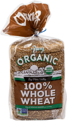 Organic 100% Whole Wheat - Organic Whole Wheat Bread (400x400), Png Download