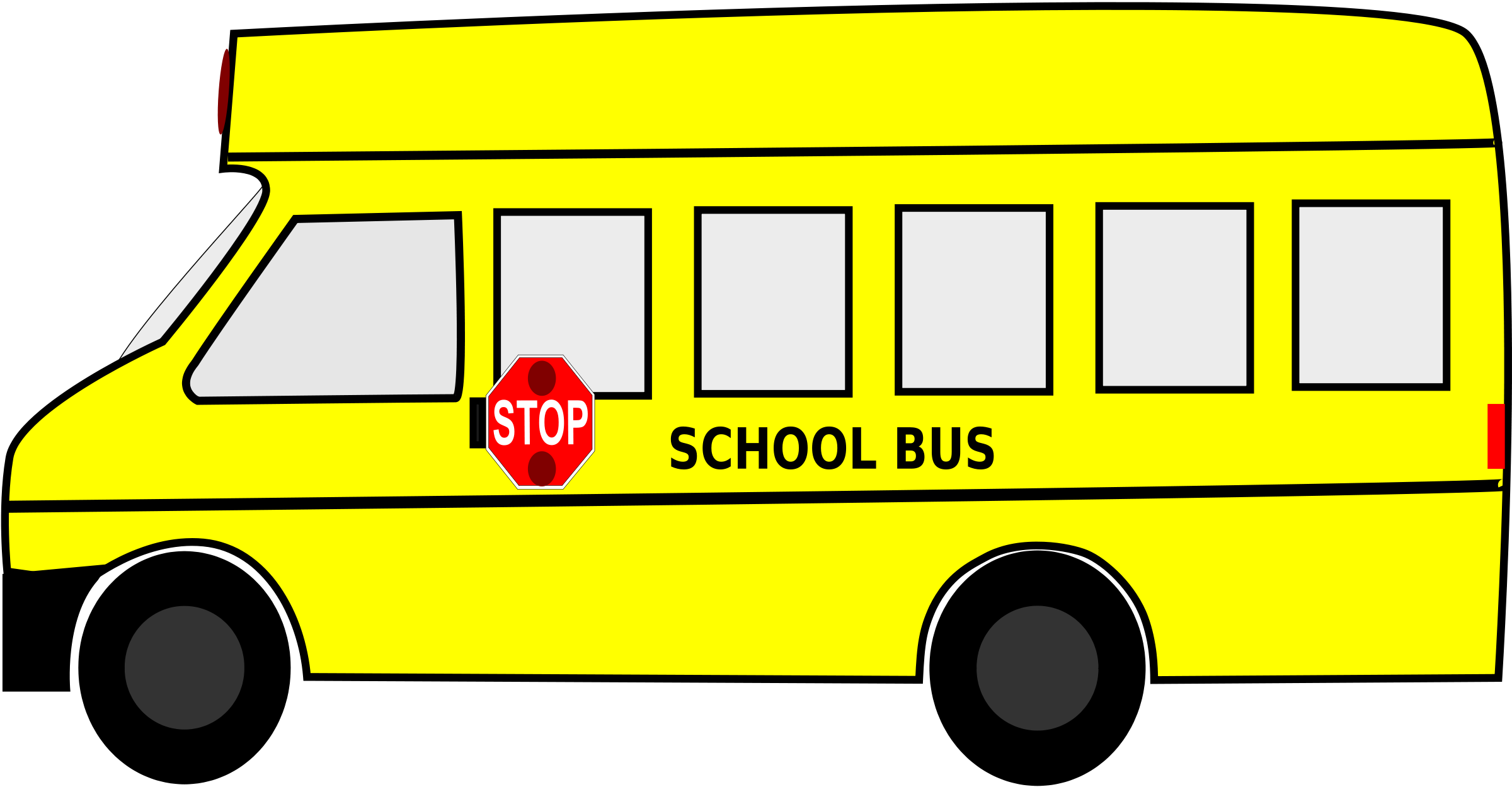 Of School Bus Clipart Bus 20clip 20art Schoolfreeware - Bus Clip Art (2400x1249), Png Download