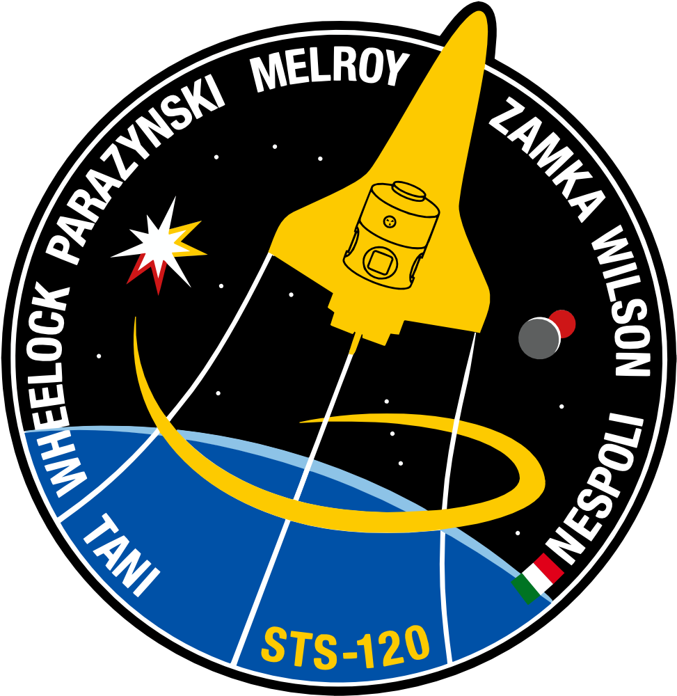 Nasa Logo Vector - Sts 120 Patch (999x1028), Png Download