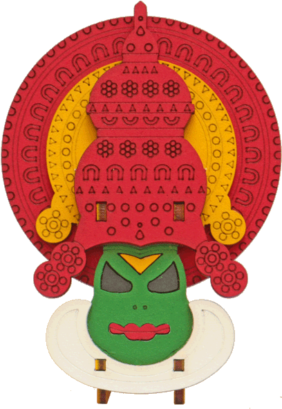Kali-ma - Kathakali Sathwika Model Kit (407x600), Png Download
