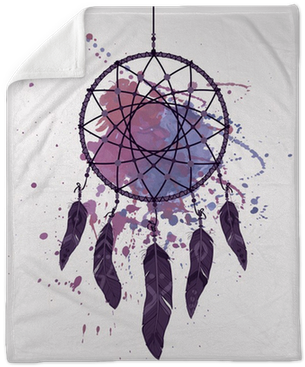 Vector Illustration Of Dream Catcher With Watercolor - Coque Samsung S5 Attrape Reve (400x400), Png Download
