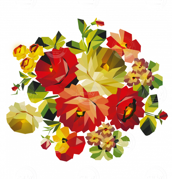 Flower Bucket - Bouquet Di Gerbere (577x600), Png Download