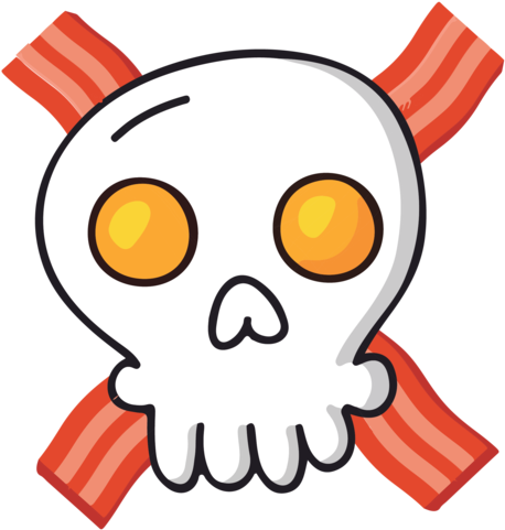 Skull And Crossbones Funny (500x500), Png Download