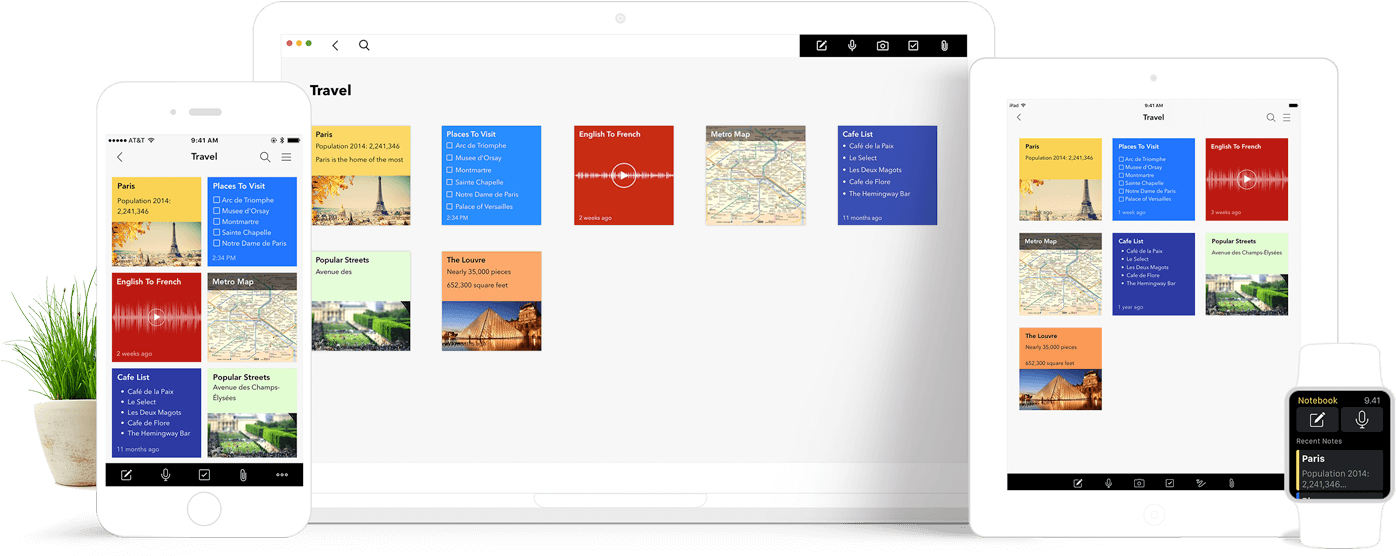 The Most Beautiful Note-taking App Across Devices - Zoho Notebook (1410x555), Png Download