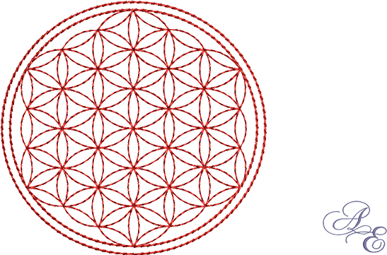 Flower Of Life Small - Large Flower Of Life (722x361), Png Download