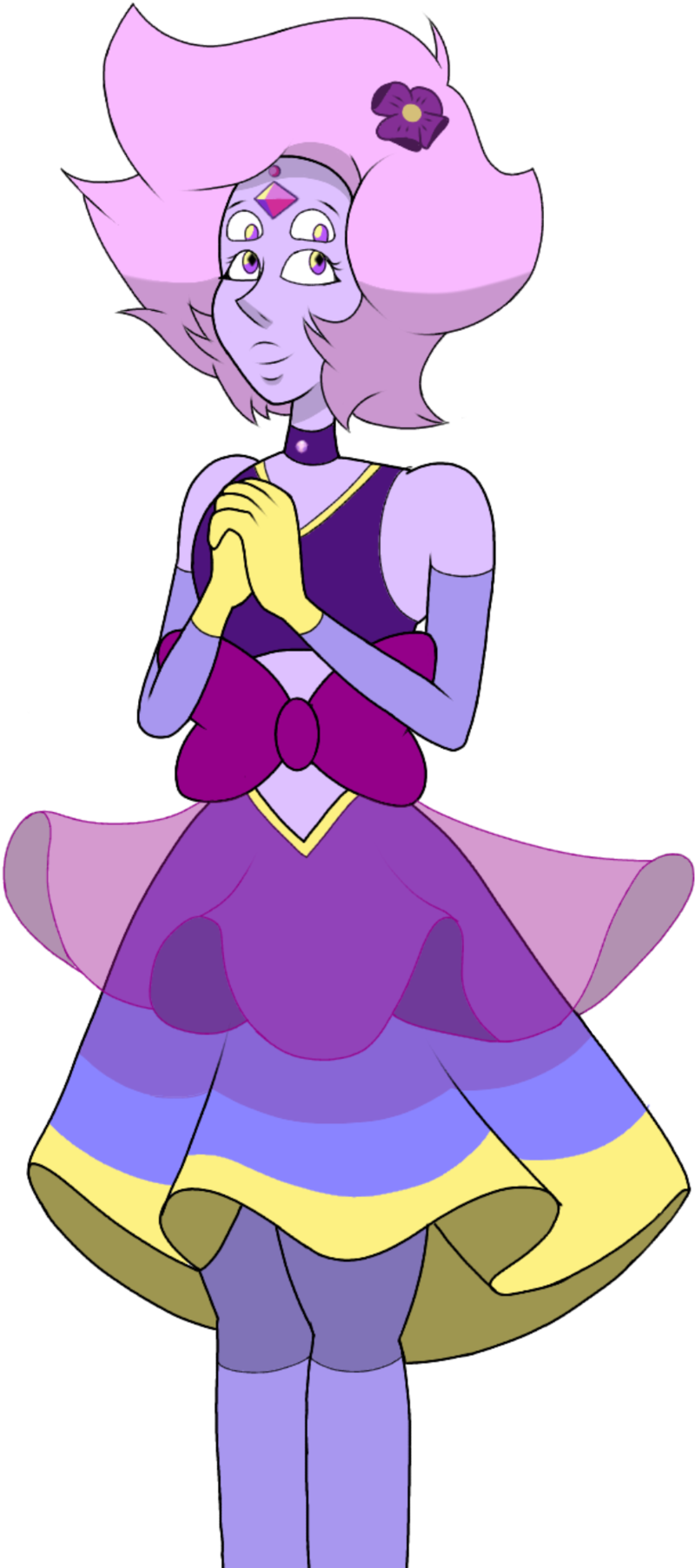 Purple Aura Quartz - Cartoon (397x600), Png Download