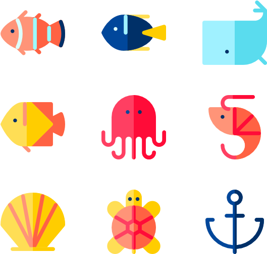 Sea Life - Icon (600x564), Png Download