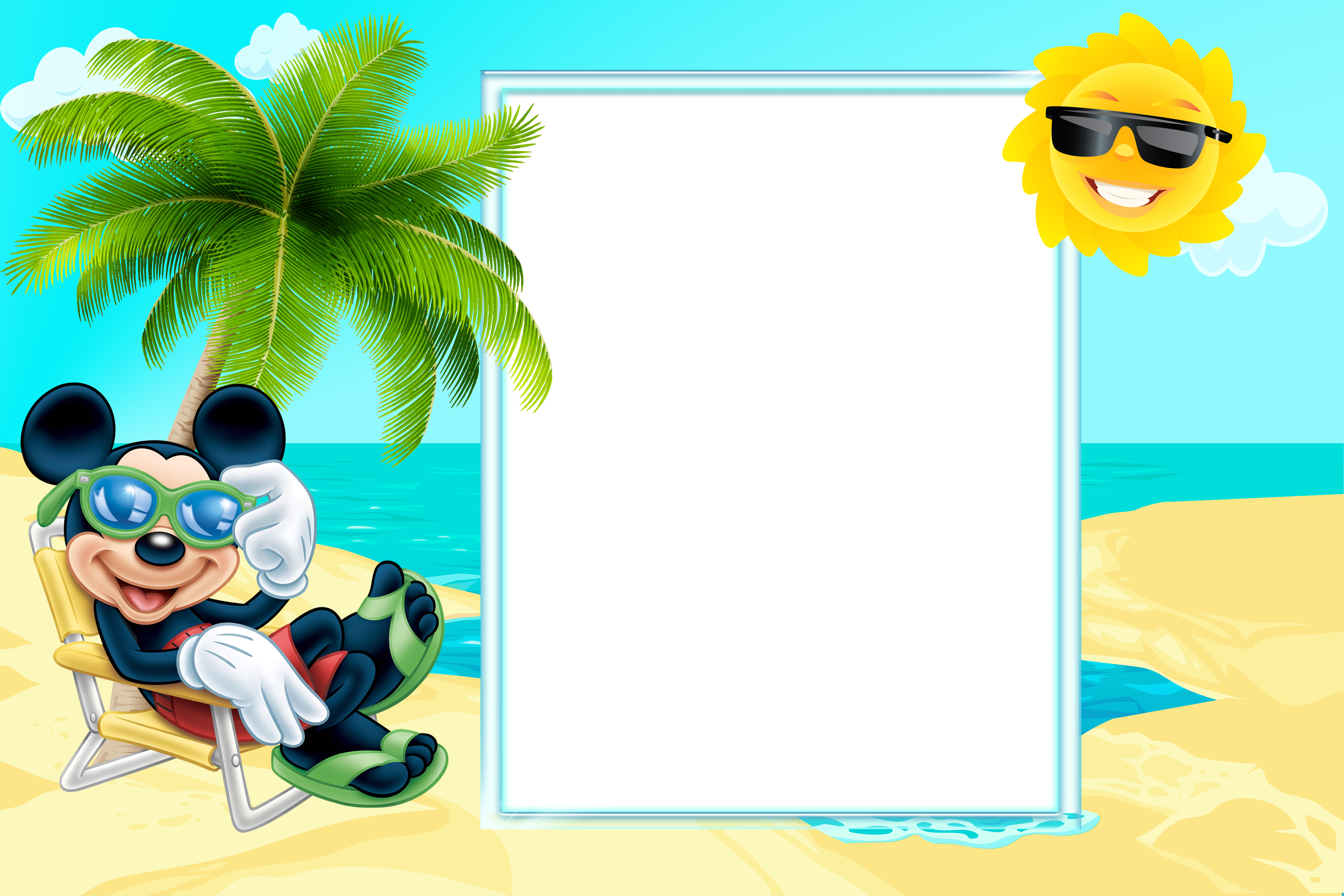 Png Transparent Kids Frame Gallery View Full - Mickey Mouse En Hawaii (5000x3333), Png Download