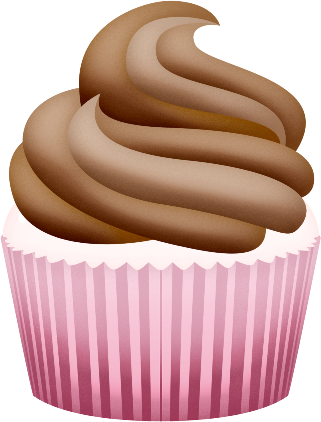 Princess And Cupcake Clipart - Animated Cupcakes Brown Icing And Sprinkles (1044x1366), Png Download