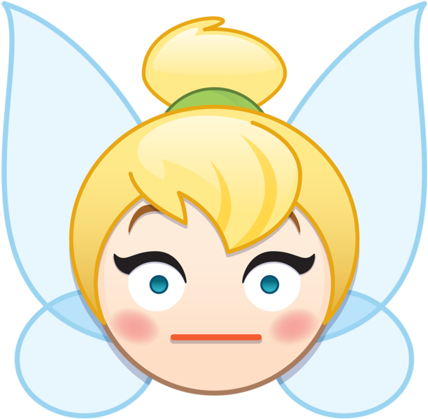 Tinkerbell Clipart Head - Emojis De Disney Princesas (697x600), Png Download