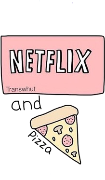 90 Images About Transparent On We Heart It - Netflix And Pizza Png (433x419), Png Download