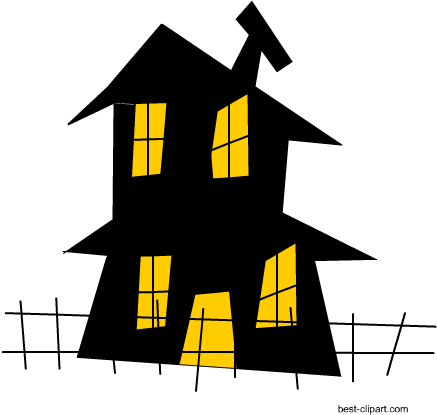 Haunted House Clip Art Image - Free Printable Halloween Stationery (450x450), Png Download