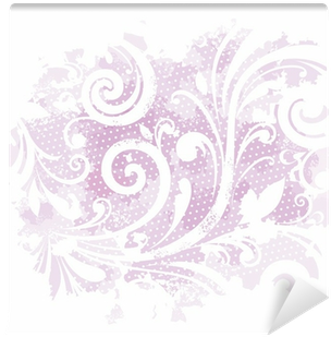 Watercolor Splatter With Floral Pattern - Wall (400x400), Png Download