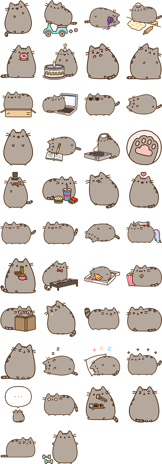 Pusheen - Imagenes Kawaii De Pusheen (540x1520), Png Download