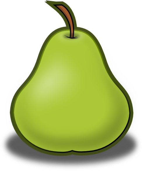 Papaya Clipart Perfect Pear - Pear Clip Art (487x585), Png Download