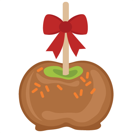 Apple Clipart Scrapbook - Caramel Apple Clip Art (432x432), Png Download