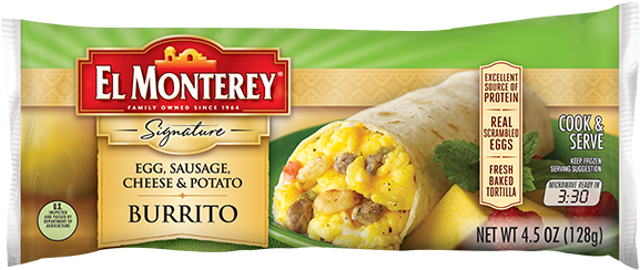 Click To Zoom - El Monterey Breakfast Wraps (600x262), Png Download