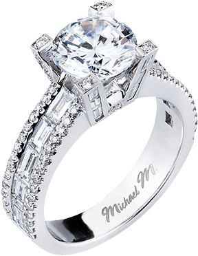 Michael M - Engagement Ring (386x433), Png Download