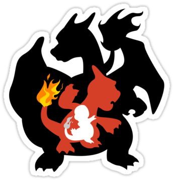 Charmander Charmeleon Charizard Iron On Decal - Pokemon Charizard Charmeleon Charmander (375x360), Png Download