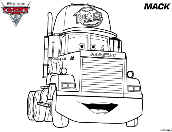Lightning Mcqueen Mack Truck C - Cars 2 Pullback Racers Lightning Mcqueen (600x470), Png Download