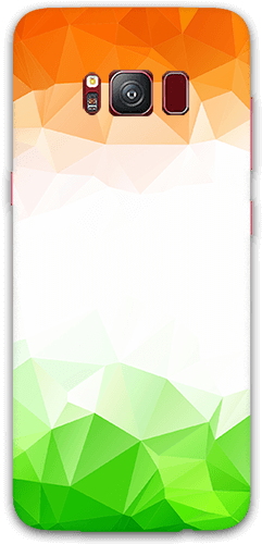 Triangle Geometrical With Indian Tricolor Galaxy S8 - Mobile Phone (600x600), Png Download
