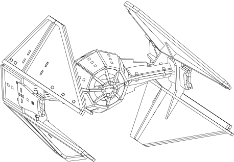 Tie Fighter Drawing At Getdrawings - Sketch (500x400), Png Download