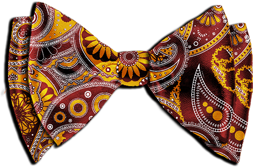 Wedding Bow Tie Custom Bow Ties Men Custom Designed - Paisley Bow Tie (500x333), Png Download