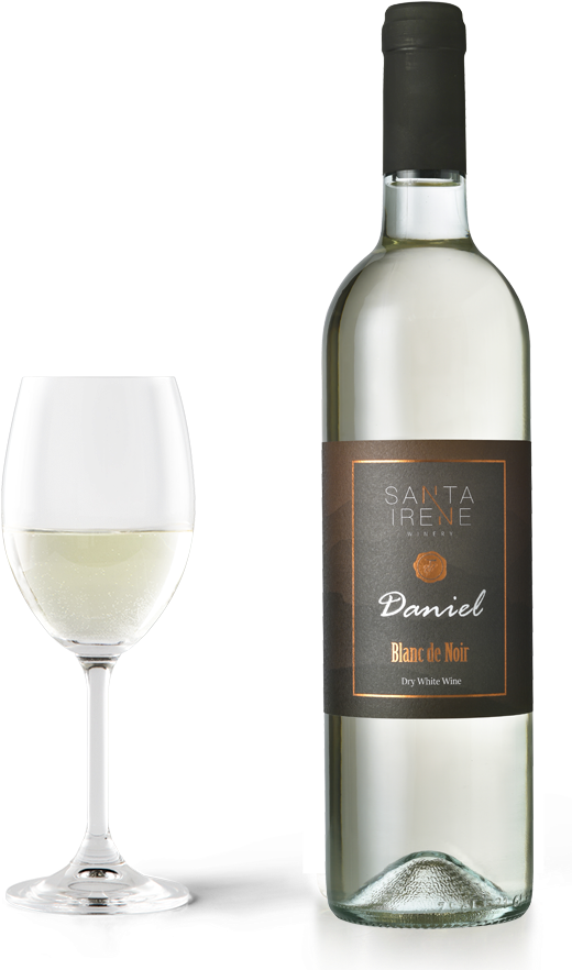 Daniel Blanc De Noiri Dry White Wine - Santa Irene Winery (555x882), Png Download