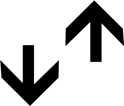 Up And Down Arrows Vector - Down Arrow And Up Arrow (400x400), Png Download