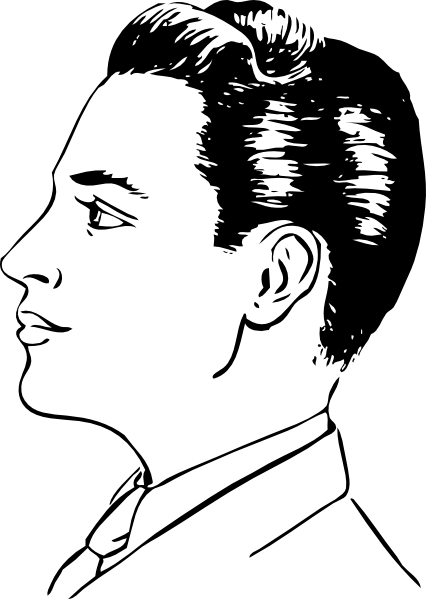 Free Vector Men Haircut Side View Clip Art Side Face Of Man Drawing Full Size Png Download Seekpng