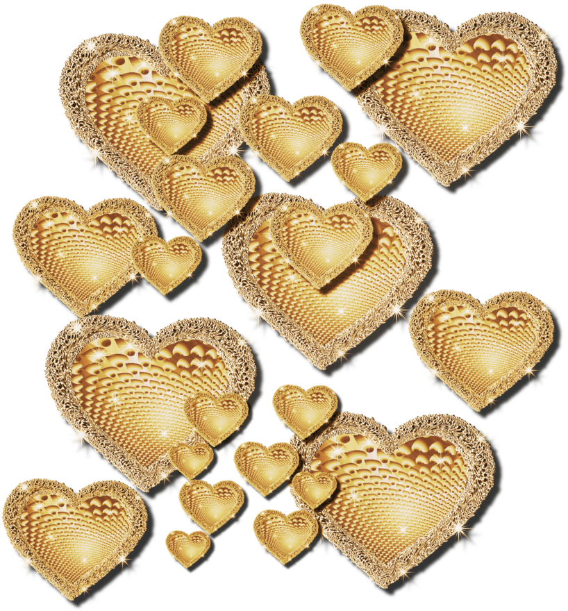 Clipart Info - Gold Heart 3d Png (889x899), Png Download