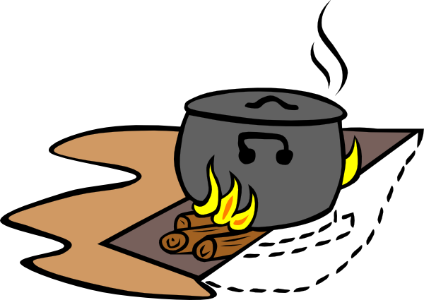 Campfires And Cooking Cranes Clip Art - Cooking Clip Art (600x425), Png Download