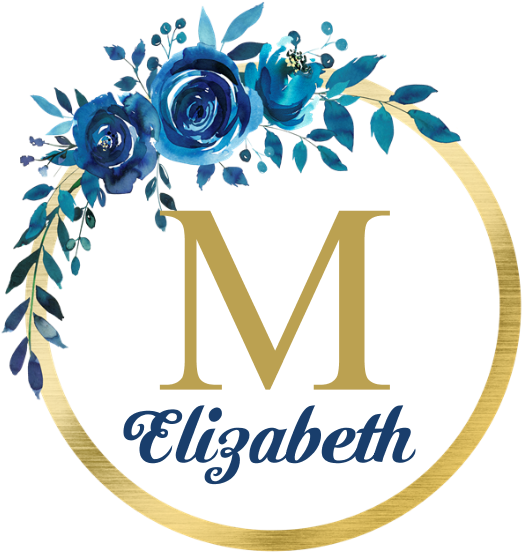 Blue Floral Gold Circle Monogram Banner - Personalized Unicorn Gift Pillow Case (690x700), Png Download